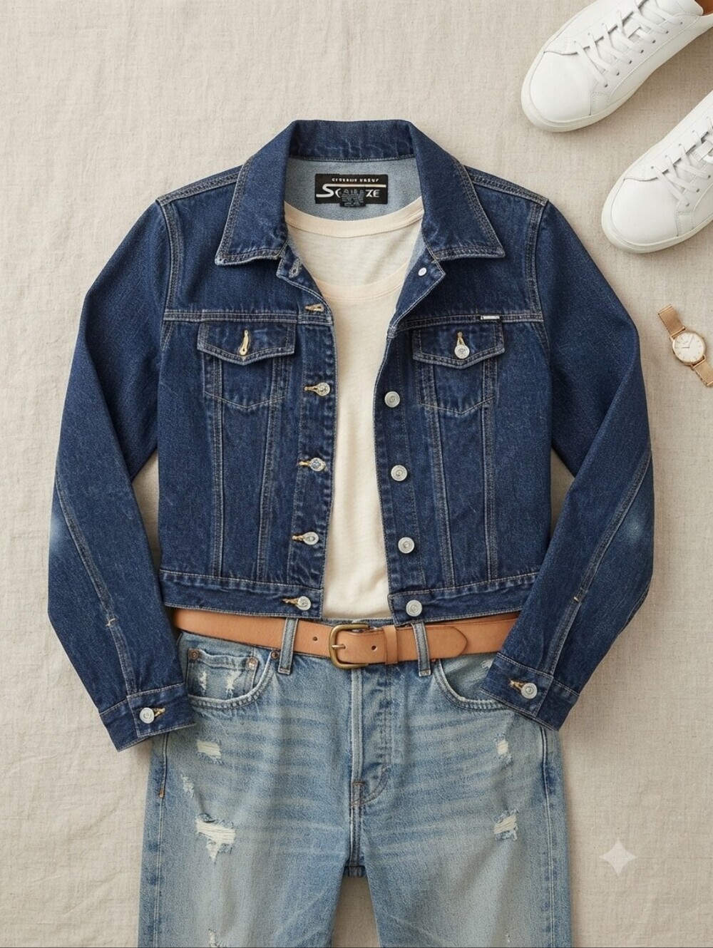 Vintage Stephen Hardy Squeeze Dark Wash Denim Jean Jacket